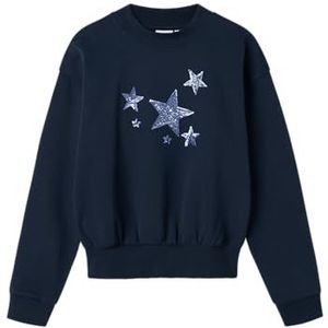 NAME IT Girl sweatshirt pailletten, Dark Sapphire, 116