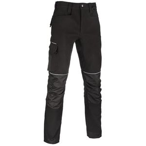 beeswift Tornio Softshell Fleece Gevoerde Werkkleding Broek Lichtgewicht Cargo Pocket Winddicht Waterdichte Broek - Zwart - 38-Regular, Zwart, 48