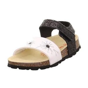 Superfit Meisjesslippers met voetbed niet van toepassing, wit zwart 0010, 24 EU Weit