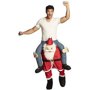 Boland 13441 - Funny Santa Claus, voor dames en heren, huckepack kostuum met kerstman, look van een schouderdrager, Kerstmis, carnaval, themafeest
