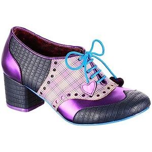 Irregular Choice Clara Bow Oxford dames, Navy Paars, 39 EU