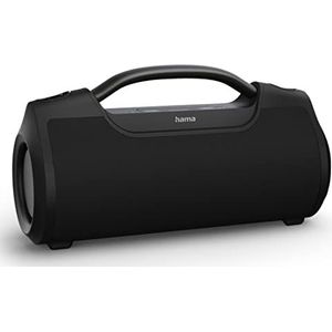 Hama Bluetooth muziekbox ""SoundBarrel"" (Bluetooth luidspreker waterdicht conform IPX6, draagbare muziekbox 60 W, 12 uur accu, Power Pack) zwart