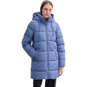 TOM TAILOR Puffer parka met capuchon voor dames, 10436 - Colony Blue, XXL