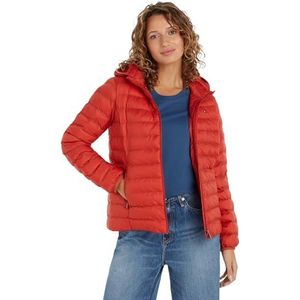 Tommy Hilfiger Dames Lw Gewatteerde Global Stripe Jacket, Terra Rood, M