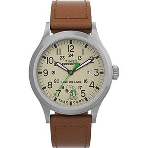 Timex Expedition Scout X Peanuts 40mm lederen bandhorloge voor heren TW4B25000