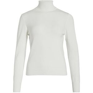 Vila Gebreide damestop, rolkraag, wit alyssum, M