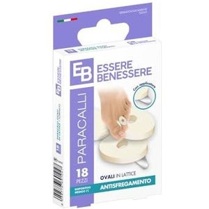 Essere Benessere Eeltbescherming, ovaal, van latex, slijtvast, 1 verpakking met 18 stuks