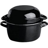 Olympia CF269 Mosselpot 0.5kg 140mm Rvs Zwart Stockpot Pannenpan Kookgerei