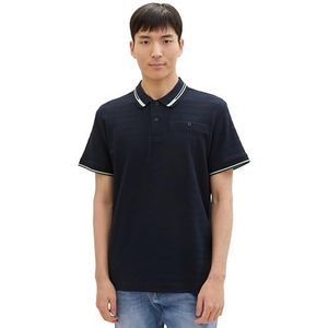 TOM TAILOR Poloshirt voor heren, 10668 - Sky Captain Blue, XL