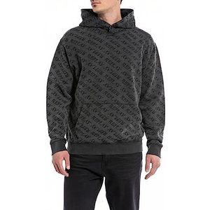 Replay Heren hoodie regular fit, 099, blackboard, XL