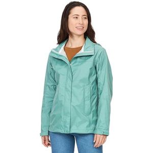Marmot Women's Wm's PreCip Eco Jacket, Waterproof Jacket, Lightweight Hooded Rain Jacket, Windproof Raincoat, Breathable Windbreaker, Ideal for Running and Hiking, Blue Agave, XXL