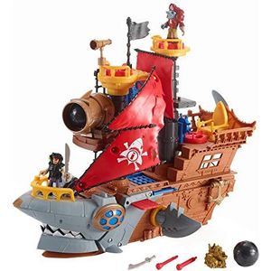 Fisher-Price Imaginext Haaienbeet Piratenschip, speelset met piratenfiguren en accessoires voor kinderen van 3 tot 8 jaar, DHH61