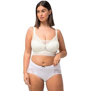 Ulla Popken Bralette BH zonder beugel voor dames, Gebroken wit, 100B
