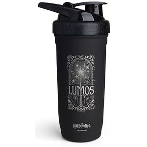 Smart Shake Reforce Harry Potter Proteïneshaker RVS - 900 ml | 30 oz | Lichtgewicht Fitness Shakerfles met Zacht Deksel | Lekvrij, BPA-vrij & DEHP-vrij Lumos