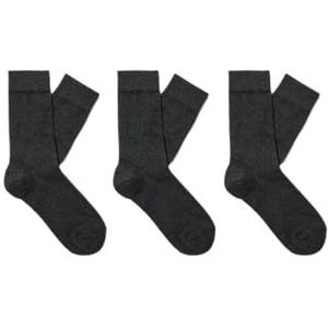 SELECTED FEMME slhcooper 3-pack sok, dark grey melange, One size