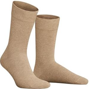 Hudson Heren sokken Relax Cotton drukvrije tailleband, beige gemêleerd. 0723, 47-48 EU
