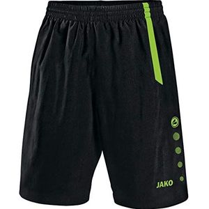 JAKO - Sportbroek Turijn, Uniseks-Kind, Zwart/Neongroen, 116