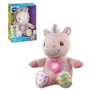 VTech Ster schattige knuffeldieren, interactieve pluche kat met meer dan 45 liedjes, melodieën, zinnen en geluiden, helder hart met kleurverandering, verschillende materialen, Italiaanse taal,