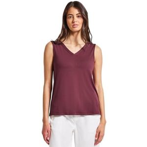 Street One - Dames V-hals Top - Rood - Viscosemix met Stretch