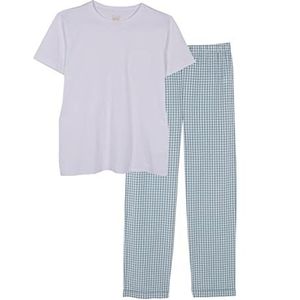 Gocco Pyjama met T-shirt en lange broek, voor heren, Turkoois, L-XL