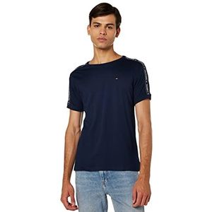 Tommy Hilfiger Rn Tee SS T-shirt met ronde hals voor heren, Blauw (Navy Blazer), M