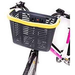 Urban Prime Fietsmand, voorkant, Made in Italy, uniseks, volwassenen, zwart en geel