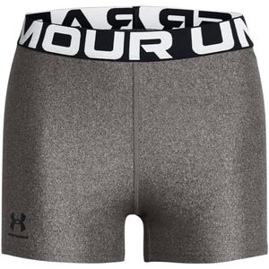 Under Armour UA HG Shorty Shorts, lichtgrijs gemêleerd/zwart, XXL voor dames, Licht koolstofgrijs gemêleerd/zwart, XXL