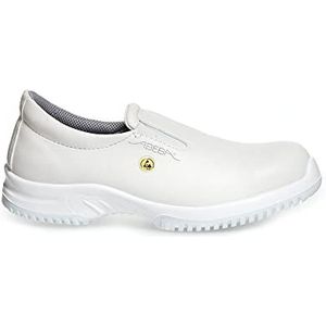 Abeba ESD-S-schoen uni6 slipper, wit, microvezel, CE, EN ISO 20345:2011, S2, maat 43