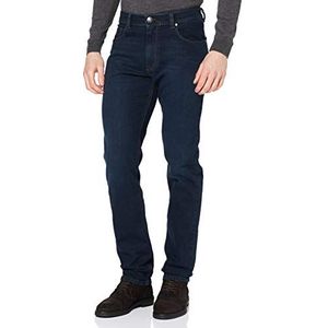 bugatti Heren jeans regular fit Five-Pocket katoen-stretch denim, zwart (dark navy 293), 36W x 34L