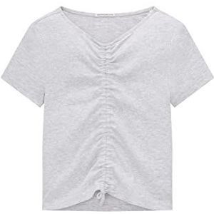 TOM TAILOR Meisjes T-shirt 1035699, 15398 - Light Stone Grey Melange, 128