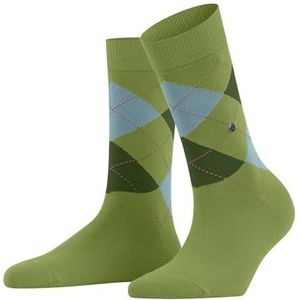 Burlington - Queen W - Sokken - Groen - 1 paar - Katoen Gedessineerd