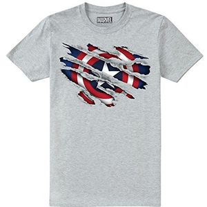 Marvel Boy's Captain America gescheurd T-shirt
