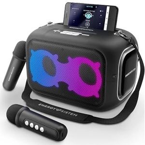 Energy Sistem - Karaoke Star - Draagbare Luidspreker - Zwart - Bluetooth 5.4 - 60 W - IPX4 - 2 Microfoons - 8 Uur Batterijduur