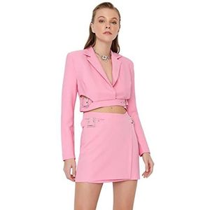 Trendyol Glam Mini Potlood Getailleerde Geweven Rok voor, roze, 32