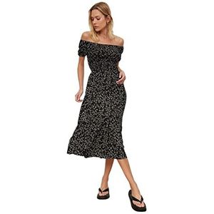 Trendyol - Midi Shift Relaxed - Gebreide Jurk - Zwart