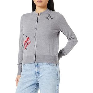 Love Moschino Cardigan voor dames, medium grijs, 42