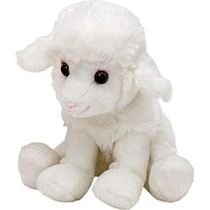 Pluche Knuffel Dieren Zittende Schaap/Lammetje 15 cm - Speelgoed Knuffelbeesten Schapen