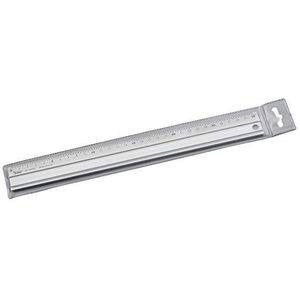 folia 23040 - aluminium liniaal, liniaal van aluminium, 40 cm lang, met anti-slip coating en goed afleesbare centimeter indeling