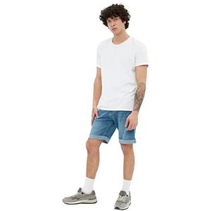 Trendyol Heren lichte heren skinny fit shorts & bermuda casual shorts, blauw, 33