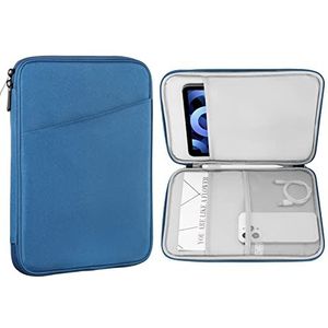 MoKo 9-11 Inch Tablet Sleeve Case,Fits New iPad Air/Pro 11 inch 2024, iPad Air 5/4th 10.9,iPad 10th Gen 10.9,iPad 9/8/7th 10.2,Galaxy Tab S8/S9 11,Protective Bag Carrying Case with Pocket,Peacock Blue