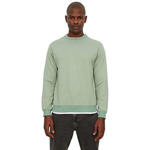 TRENDYOL MAN Katoen & polyester Sweatshirt - Groen - Regular M Green, Groen, M