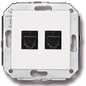 Fontini - F-37 - Telefoonstopcontact - Wit - 6-voudig + RJ45