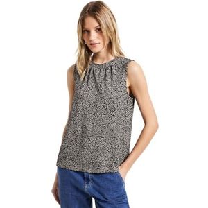 Street One - A323355 - Tanktop - Crème - Dierenprint - Mouwloos - Viscose Mix