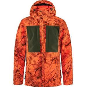 FJALLRAVEN 90170-261-662 Lappland Hybrid Jacket M Jas Heren Oranje Multi Camo-Deep Forest Maat L