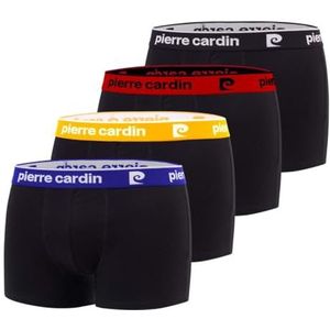 pierre cardin underwear Nauwsluitende boxershorts (4 stuks) voor heren, zwart/blauw/rood/geel, M