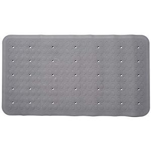 Croydex AG220531H anti-bacteriële verhoogde ovale rubberen badmat, grijs met hygiëne 'N' Clean