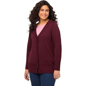 Ulla Popken - Damesknopen Vesten - Donkere Reekalf - Lange Mouwen