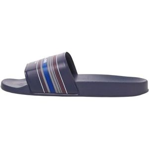 JACK & JONES JFWLEWIS Slider Sandalen voor heren, Navy Blazer/Stripes: 2.0, 40 EU, Navy Blazer Stripes 2 0, 40 EU