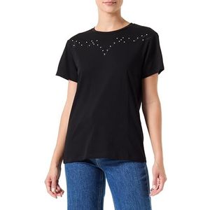 Vanilla Sky T-shirt Jersey geborduurd, Z99_Zwart Sedan, XXS