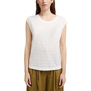 ESPRIT Collection Dames T-Shirt 051eo1k302, Off White (110), L, Off White (110), L